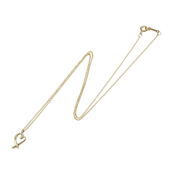 Pre-Loved Tiffany 18K Yellow Gold Paloma Picasso Loving Heart Necklace